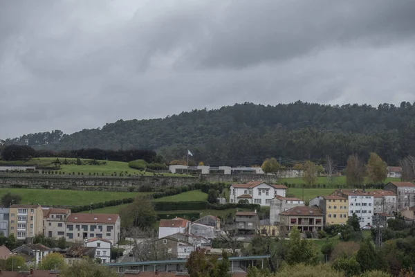 Vista Sul Villaggio Montagna — Foto Stock