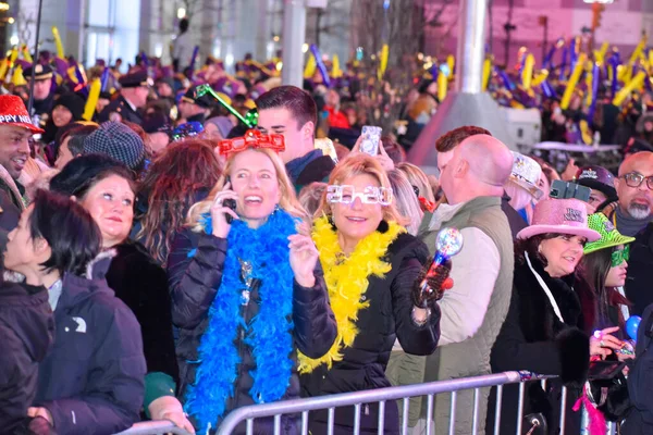 Celebrando Ano Novo Praça Nova Iorque — Fotografia de Stock