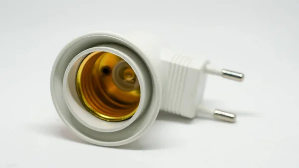 Closeup Shot Power Socket White Surface — Photo