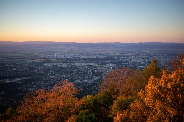 Autumn Landscape Trees Mountains — Stock Photo, Image