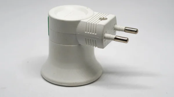 Closeup Shot Power Socket White Surface — Fotografia de Stock