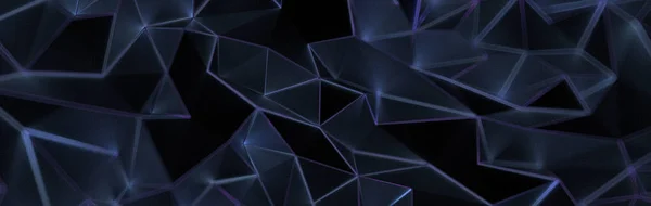 Render Abstract Black Crystal Background Faceted Texture Abstract Black Triangles — Stock Fotó