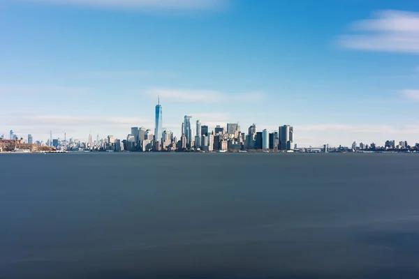 Skyline New York Con Grattacieli Cielo Blu — Foto Stock