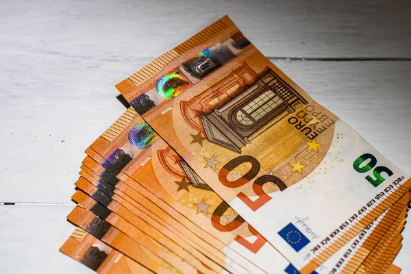 Geld Tafel Euro Tafel Bedrijfsconcept — Stockfoto