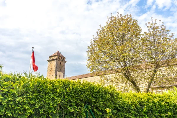 Spital Bastion Rothenburg Der Tauber Old Town Bavaria Germany — стокове фото