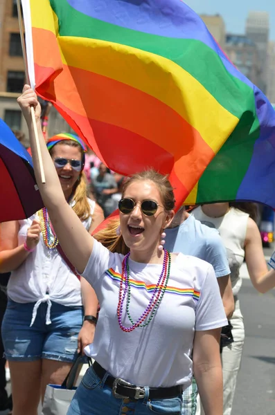 Grupo Personas Día Del Orgullo Gay Ciudad Orgullo Gay Concepto — Foto de Stock