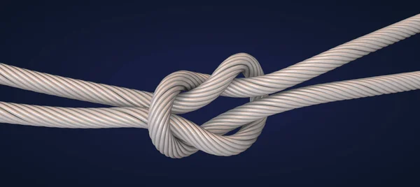 Rendering Ropes Tied Together Black Background — Foto Stock