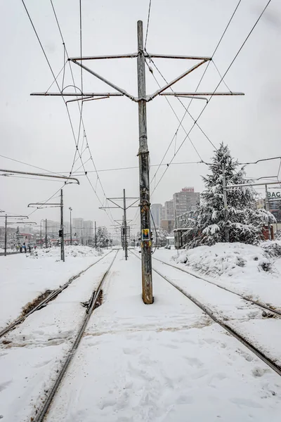 Neve Estação Eléctrico — Fotografia de Stock