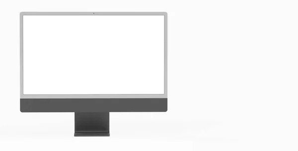 Rendering Illustration Computer Display Blank Screen — Zdjęcie stockowe