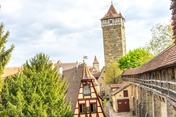 Spital Bastion Rothenburg Der Tauber Old Town Βαυαρία Γερμανία — Φωτογραφία Αρχείου