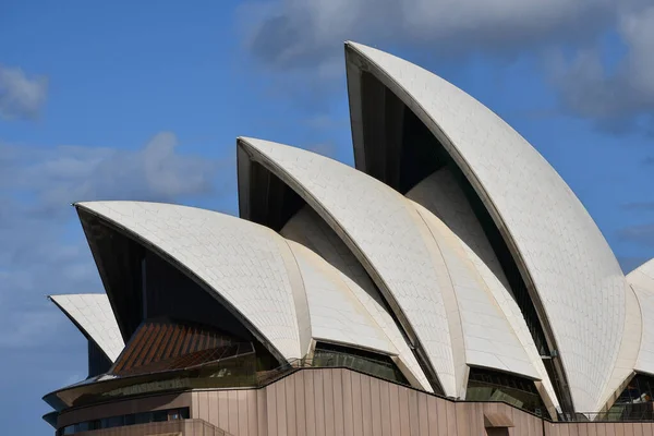 External View Opera House Building Cloudy Sky Syndey Australia — Stockfoto