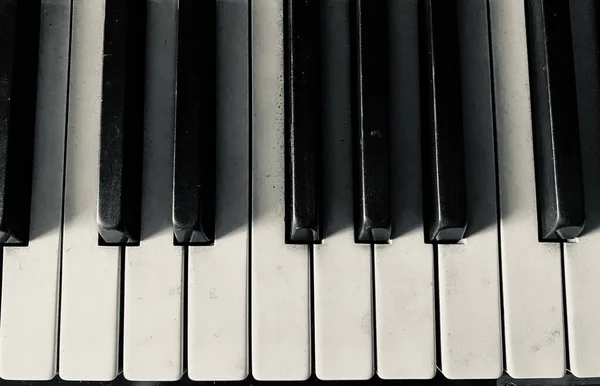 Klaviertastatur Mit Tasten Auf Weißem Hintergrund — Stockfoto