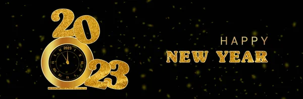 Happy New Year 2019 Golden Background Gold Glitter Sparkles Vector — Stock Photo, Image