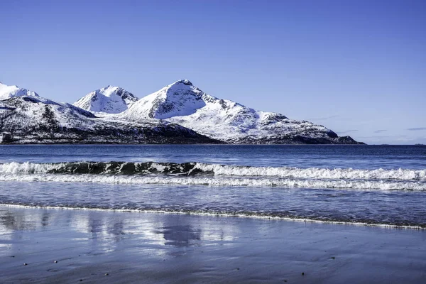 Krásný Výhled Hory Arktidě — Stock fotografie