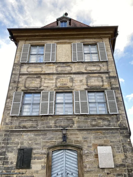 Altes Steinhaus Der Stadt — Stockfoto