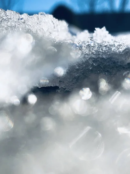 Χειμωνιάτικο Φόντο Χιόνι Και Πάγο — Φωτογραφία Αρχείου
