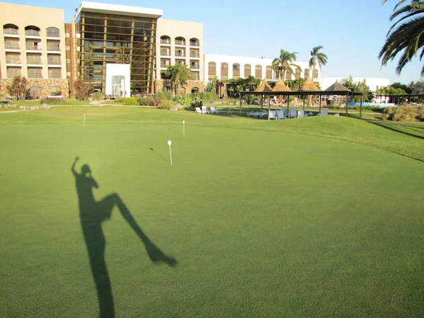 Clube Golfe Com Sombra — Fotografia de Stock