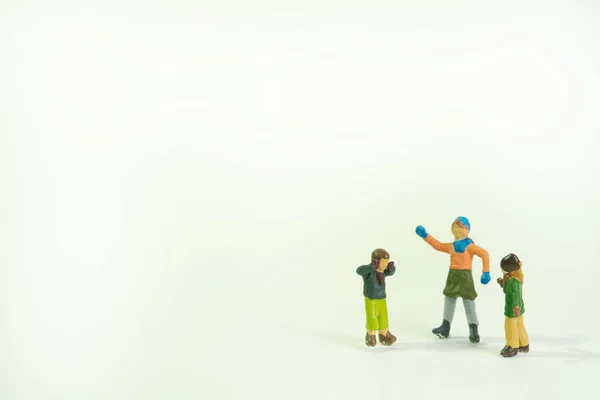 Miniature People Concept Healthy Life Group Children — Stock Photo, Image