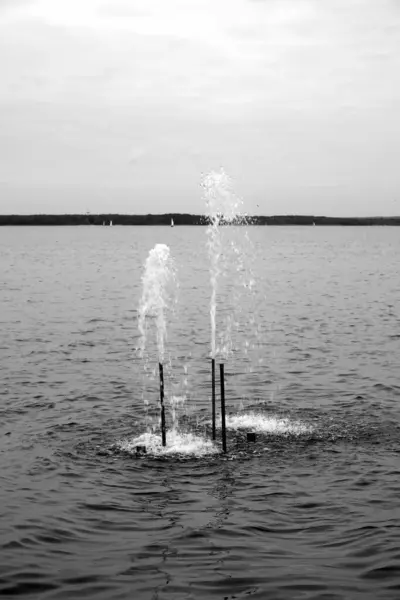 Imagen Blanco Negro Fuente — Foto de Stock