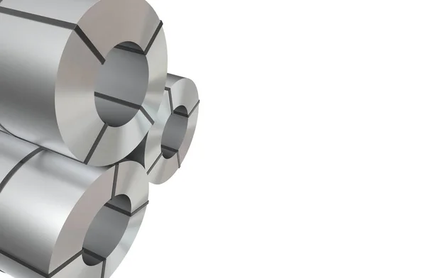白い背景を持つ金属ホイールの3Dレンダリング — ストック写真