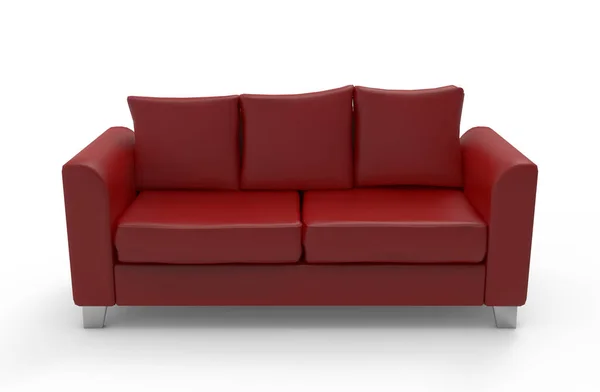 Sofa Isoliert Auf Weißem Hintergrund Illustration — Stockfoto