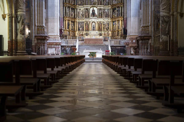 Interno Della Cattedrale Della Chiesa San Pietro Nella Città Reims — Foto Stock