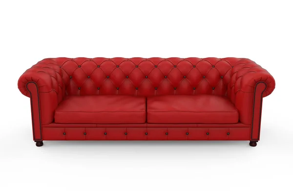 Sofa Białym Tle Ilustracja — Zdjęcie stockowe