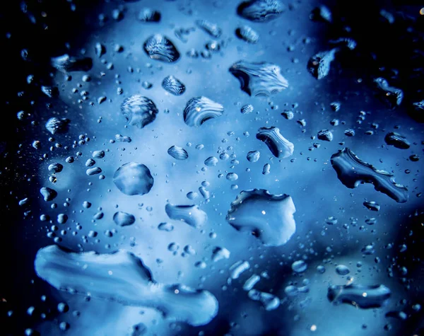 Vattendroppar Glas Med Regndroppar Fönstret — Stockfoto