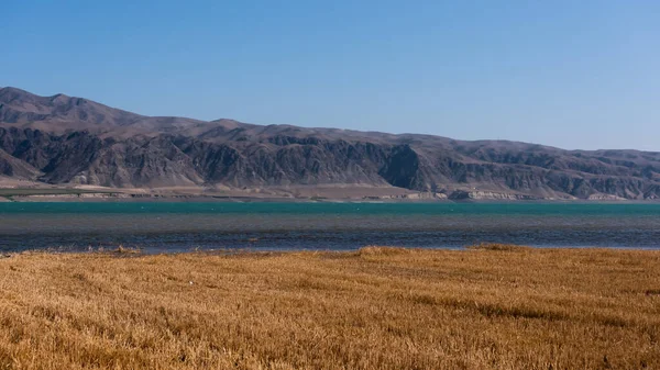 Arkasında Bir Göl Olan Güzel Bir Manzara — Stok fotoğraf