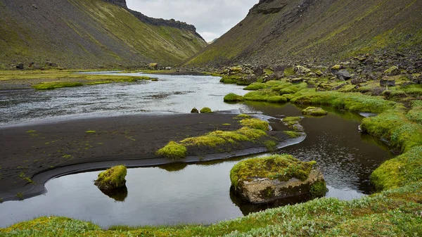 Bela Paisagem Com Rio Montanhas — Fotografia de Stock