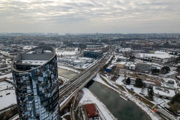 Widok Powietrza Miasto — Zdjęcie stockowe