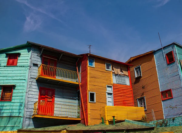 Kleurrijke Huizen Het Dorp — Stockfoto