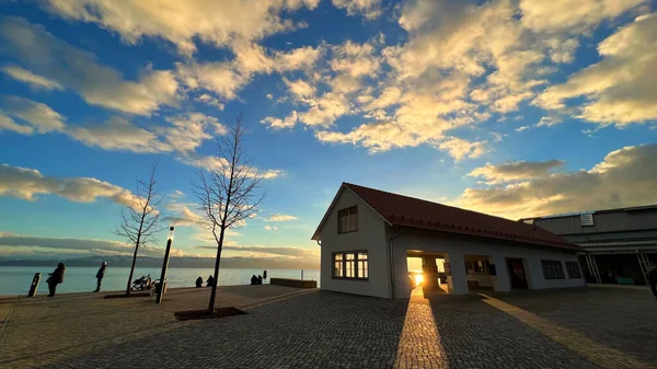 Belo Pôr Sol Sobre Mar — Fotografia de Stock