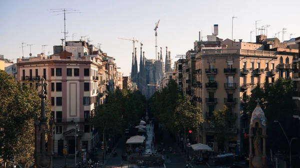 Roma Itália Agosto 2019 Vista Rua Cidade Barcelona Catalunha Espanha — Fotografia de Stock