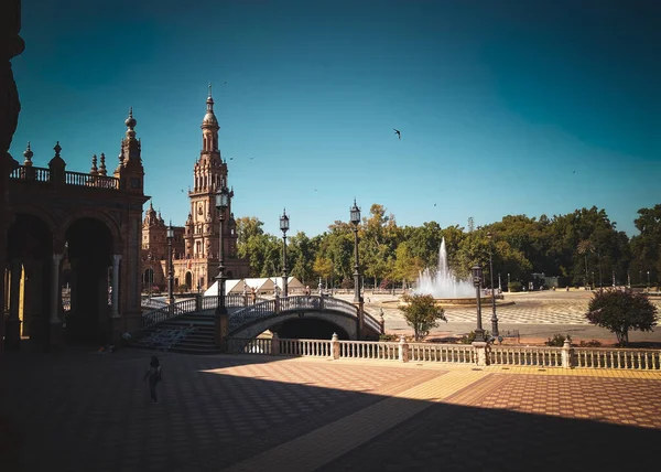 Plaza Espaa Egy Neo Mór Stílusú Városi Együttes Amely 1929 — Stock Fotó