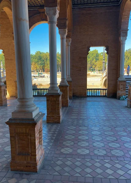 Plaza Espaa Nymorisk Urban Ensemble Som Visades Södra Sevilla Strax — Stockfoto