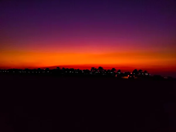 Schöner Sonnenuntergang Über Dem Meer — Stockfoto