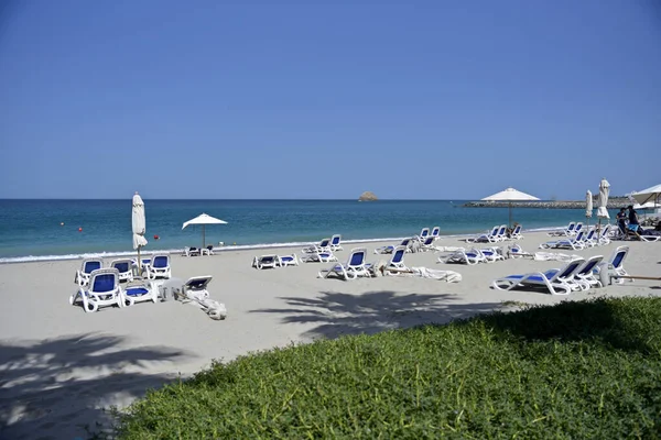 Sillas Playa Sombrillas Costa Del Mar —  Fotos de Stock