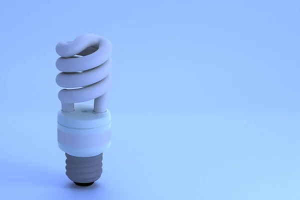 Ampoule Économie Énergie Sur Fond Bleu — Photo