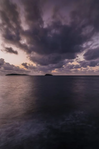 Vakker Solnedgang Havet – stockfoto