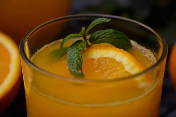 Jus Orange Frais Menthe — Photo