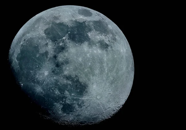 Księżyc Gwiazdy Nocnym Niebie — Zdjęcie stockowe