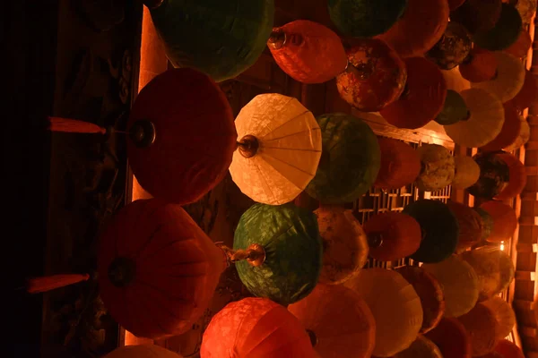 Lanternas Chinesas Mercado — Fotografia de Stock