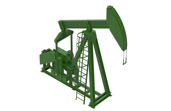 Olejové Čerpadlo Plynová Nádrž Izolované Bílém Pozadí Ilustrace — Stock fotografie