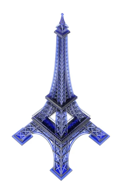 Eiffeltornet Isolerad Vit Bakgrund — Stockfoto