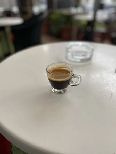 Xícara Café Mesa — Fotografia de Stock