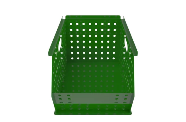 Grüne Plastiktüte Isoliert Auf Weißem Hintergrund — Stockfoto