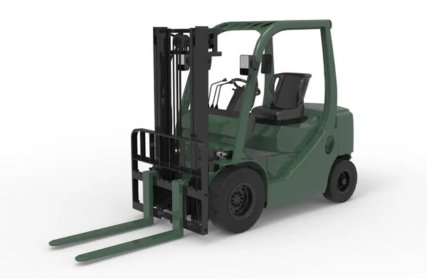 Rendering Forklift Truck Isolated White Background — Stock Photo, Image