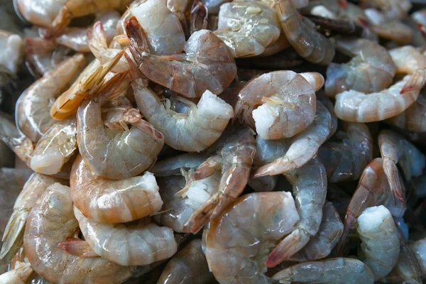 Crevettes Fraîches Sur Marché — Photo