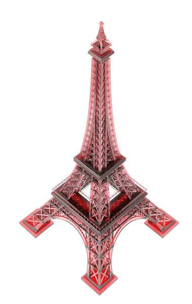 Eiffelova Věž Izolované Bílém Pozadí — Stock fotografie